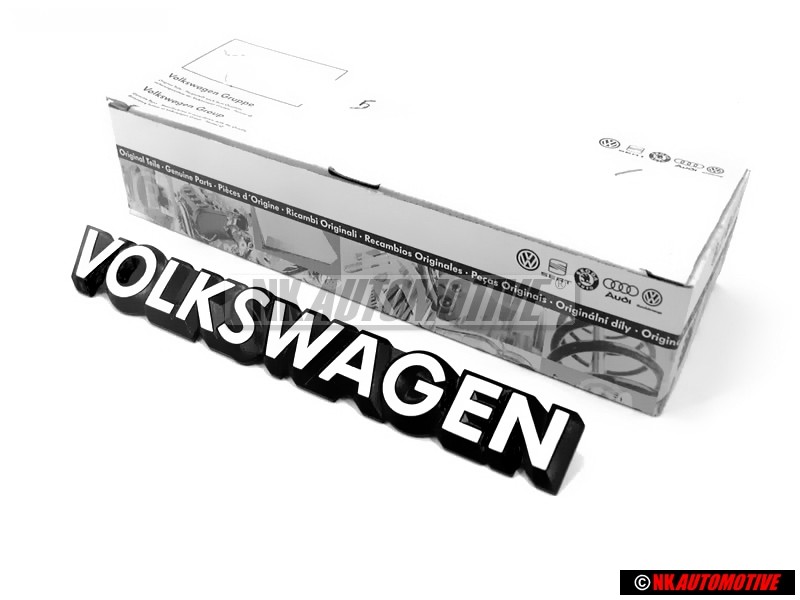 VW Original VOLKSWAGEN Arrière Embleme Monogramme Logo Blanc - 321853685C QK6