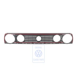 VW Original Grille De Calandre Noir Satine/Rouge Tornade - 191853653K QN5