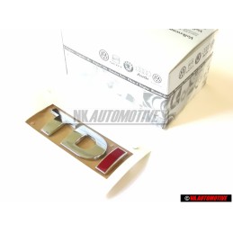 VW Original TDI Arrière Embleme Monogramme Logo Chrome Rouge - 3B0853675ABGQF