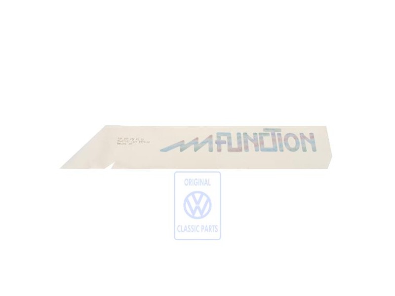 VW Original Inscription Sur Film Vert/Bleu - 191853432S Z25