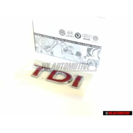 VW Original TDI Arrière Embleme Monogramme Logo Rouge - 1J0853675ACGQF