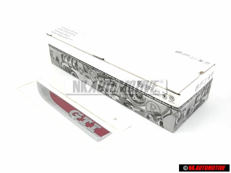 VW Original GTI Côté Embleme Monogramme Logo Chrome Rouge - 5G0853688L JZQ