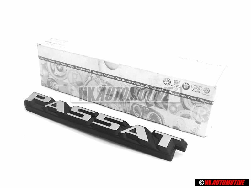 VW Original PASSAT Arrière Embleme Monogramme Logo Argent Brossé - 327853687Q