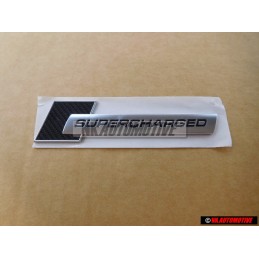 Audi Original SUPERCHARGED Côté Embleme Monogramme Logo Noir Chrome - 4F0853601