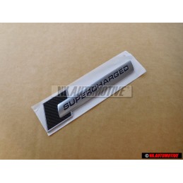 Audi Original SUPERCHARGED Côté Embleme Monogramme Logo Noir Chrome - 4F0853601
