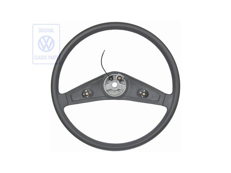 VW Original Volant De Direction Capitonne Noir Satine - 171419655A 01C