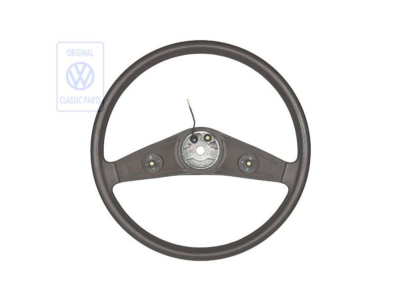 VW Original Volant De Direction Capitonne Brun Selle - 171419655A 90V