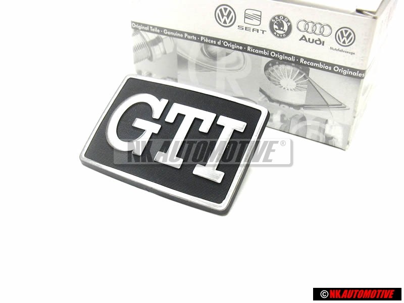 VW Original GTI Côté Embleme Monogramme Logo Argent Brossé - 191853688J GX2