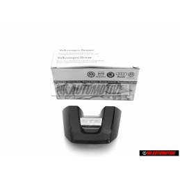 VW Original GTS Volant Plaquette Embleme Logo Noir Aluminium - 1K8419685E AZV