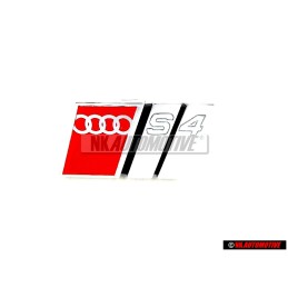 Audi Original S4 Avant Embleme Monogramme Logo Chrome Rouge - 8D0853736C 2ZZ