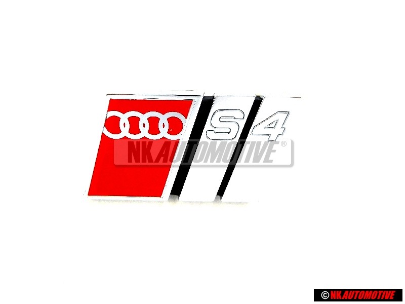 Audi Original S4 Avant Embleme Monogramme Logo Chrome Rouge - 8D0853736C 2ZZ