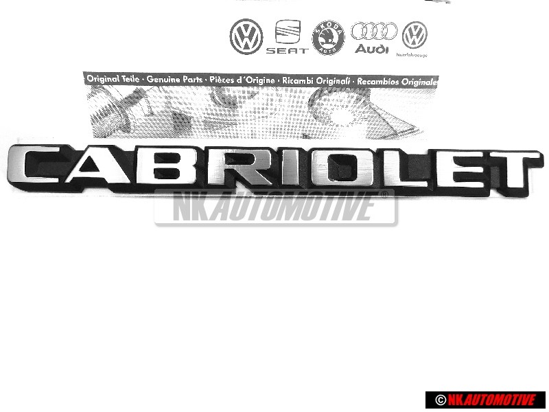 VW Original CABRIOLET Arrière Embleme Monogramme Logo - 155853687F GX2