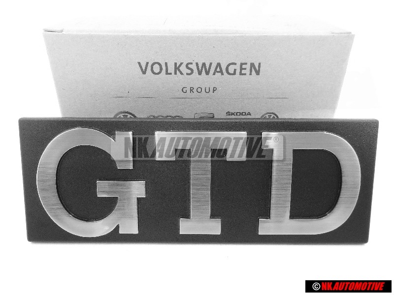 VW Original GTD Avant Embleme Monogramme Logo Argent Brossé - 171853679D
