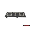 VW Original GTD Avant Embleme Monogramme Logo Argent Brossé - 171853679D
