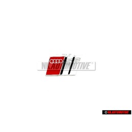 Audi Original S6 Volant Plaquette Embleme Logo Chrome Rouge - 4B0419685