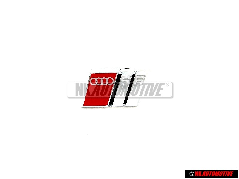 Audi Original S6 Volant Plaquette Embleme Logo Chrome Rouge - 4B0419685