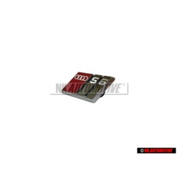 Audi Original S6 Volant Plaquette Embleme Logo Chrome Rouge - 4B0419685