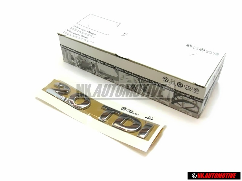 VW Original 2.0 TDI Arrière Embleme Monogramme Logo Chrome - 1K0853675E 739