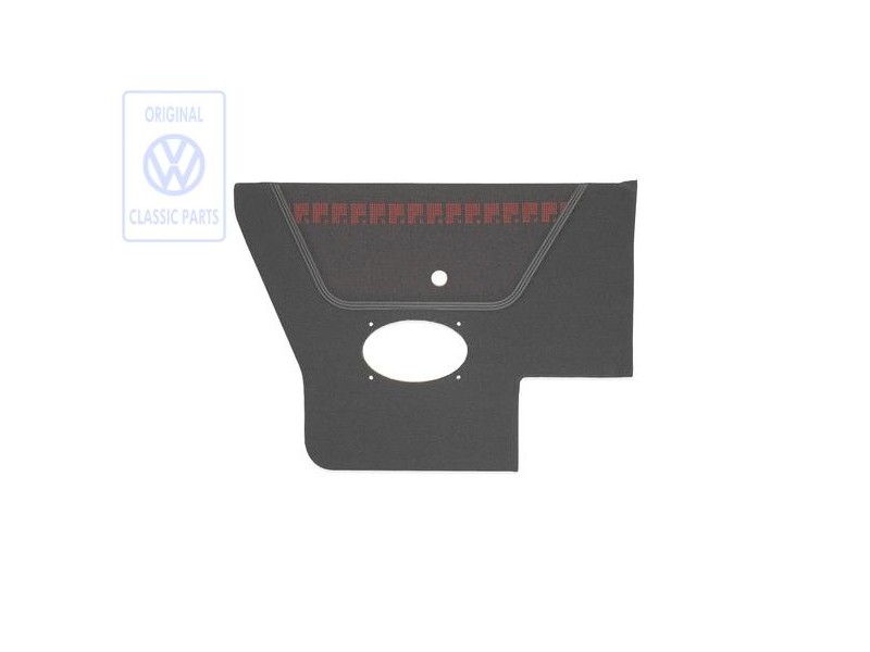 VW Original Revetement Lateral (Tissu) Noir/Rouge - 155867043BEBYT