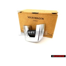 VW Original GTI Volant Plaquette Embleme Logo Aluminium - 5K0419685P UTF