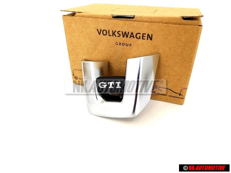 VW Original GTI Volant Plaquette Embleme Logo Aluminium - 5K0419685P UTF