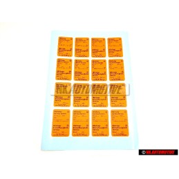 VW Classic Parts 16 Piece Set Service Stickers - ZCP902673