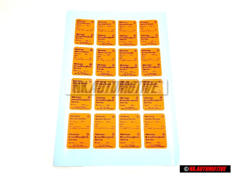 VW Classic Parts 16 Piece Set Service Stickers - ZCP902673