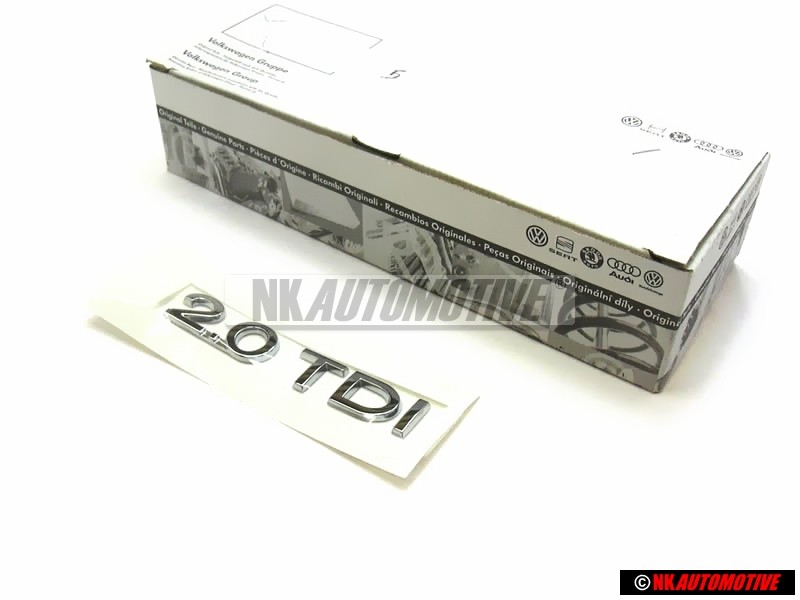 VW Original 2.0 TDI Arrière Embleme Monogramme Logo Chrome - 3C0853675E 739