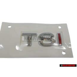 VW Original TSI Arrière Embleme Monogramme Logo Chrome Rouge - 1K5853675H GQF