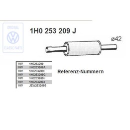 VW Original Silencieux De Detente - 1H0253209J