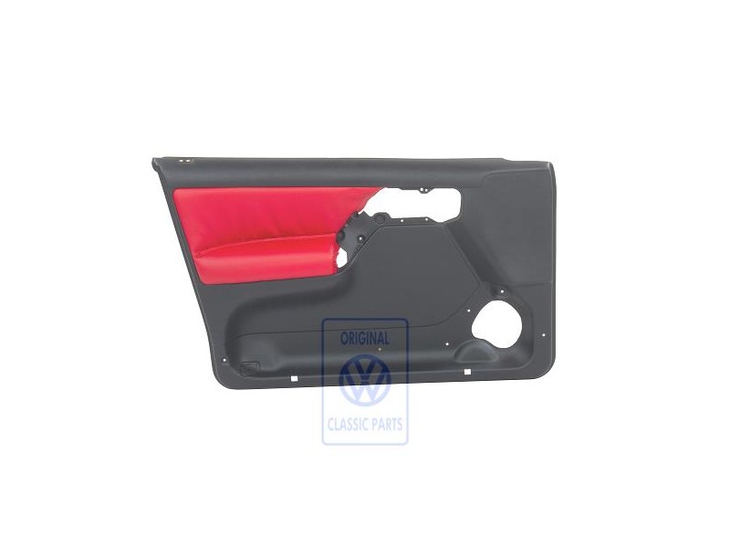 VW Original Garniture De Porte (Cuir/Simili-Cuir) Noir/Rouge - 1H4867011CEEAS