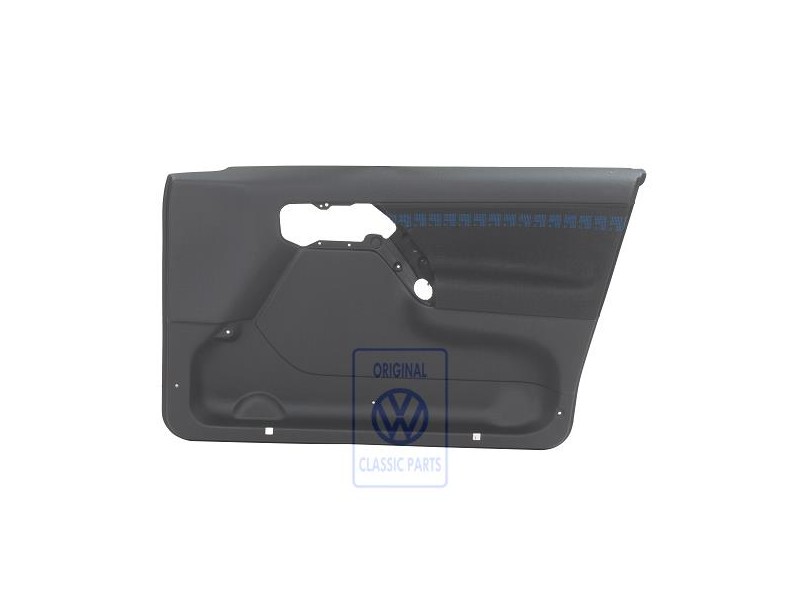VW Original Garniture De Porte (Tissu) Noir/Bleu - 1H4867012BHDYQ
