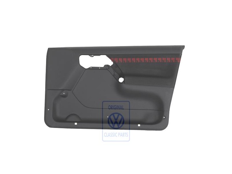 VW Original Garniture De Porte (Tissu) Noir/Rouge - 1H4867012BHENB