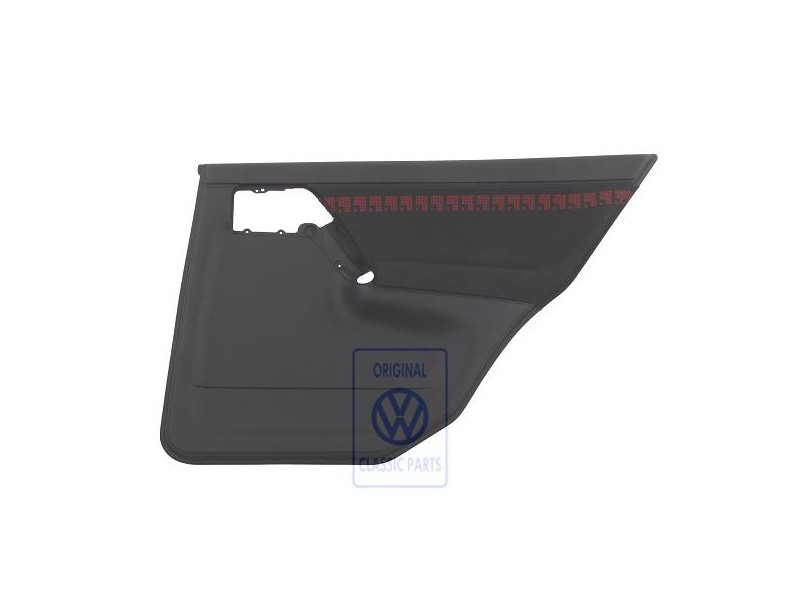 VW Original Garniture De Porte (Tissu) Noir/Rouge - 1H4867212BDECZ