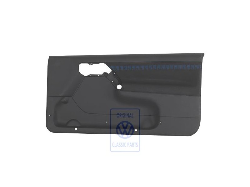 VW Original Garniture De Porte (Tissu) Noir/Bleu - 1H3867012APDYQ