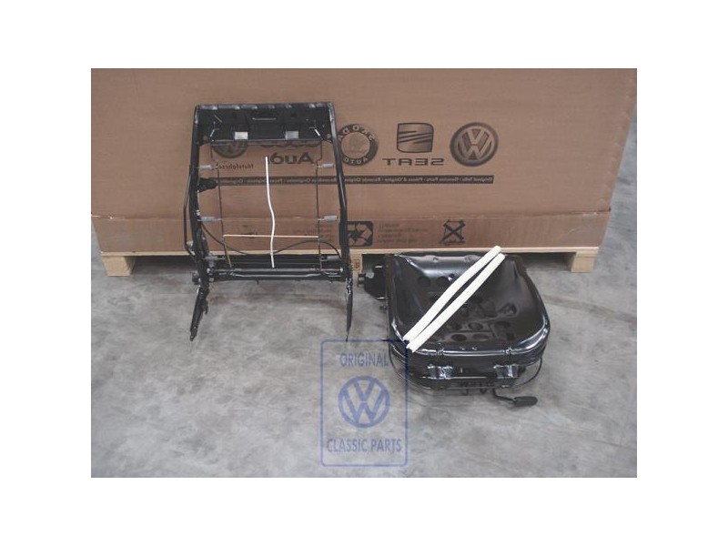 VW Original Siege Complet Avec Dossier Noir Satine - 1H0898024C B41