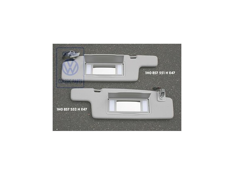 VW Original Pare-Soleil Avec Miroir Courtoisie Eclaire Et Cache - 1H0857552H E47