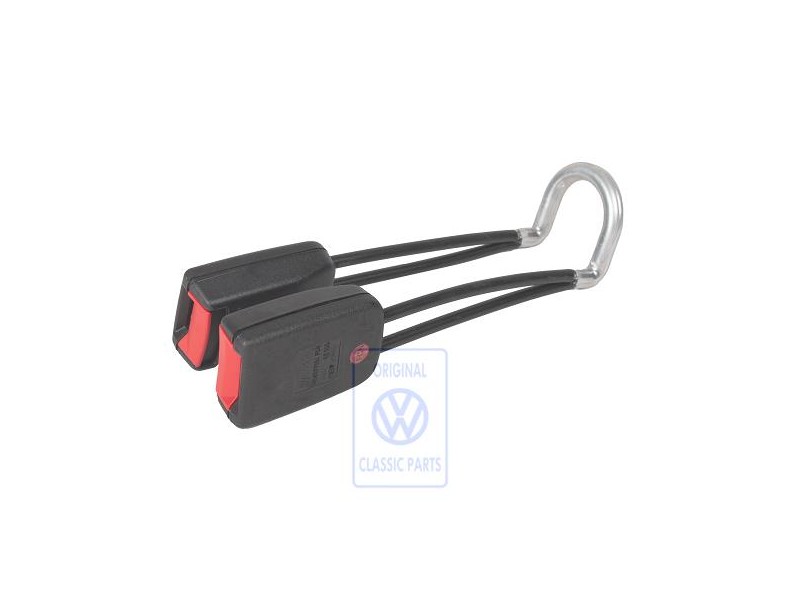 VW Original Attache Double Noir Satin/Rouge Feu - 1H0857739A FCN