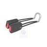 VW Original Attache Double Noir Satin/Rouge Feu - 1H0857739A FCN