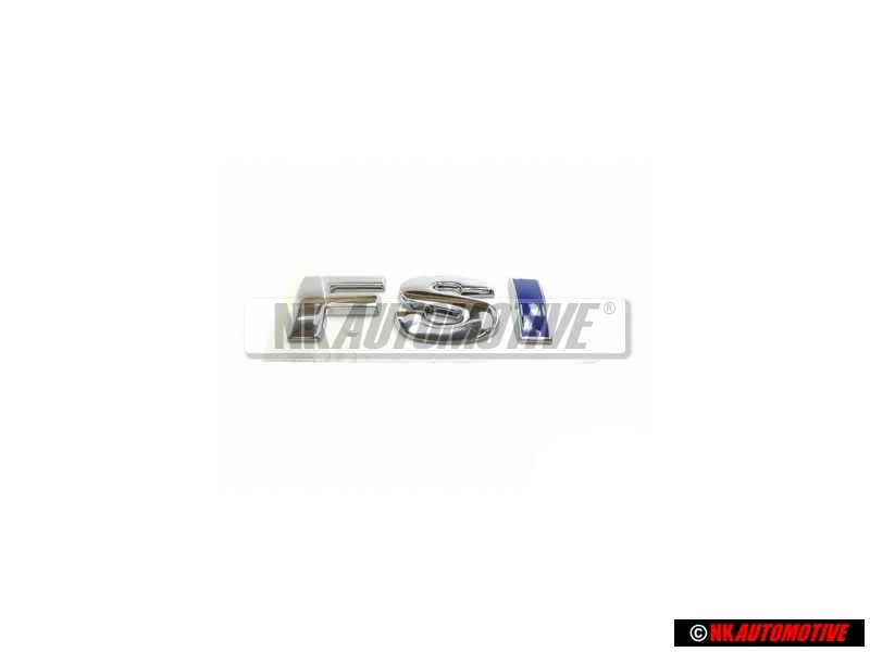 VW Original FSI Arrière Embleme Monogramme Logo Chrome Bleu - 6E0853675B HCE