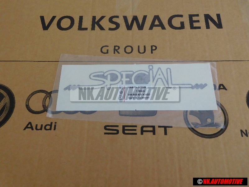 VW Original Inscription Sur Film Argent Diamant - 1H6853431K 9ZD