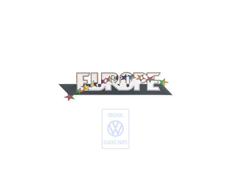 VW Original Inscription Sur Film Noir/Multicolore - 1H9853432 V05