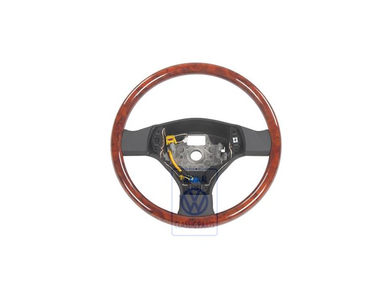 VW Original Volant Dir. Sport (Cour.Bois) Ronce De Noyer - 1J0419091BP2WE