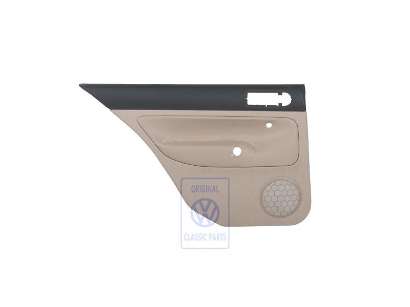 VW Original Revetement De Porte (Cuir) Noir/Beige Clair - 1J6867211BPLKY