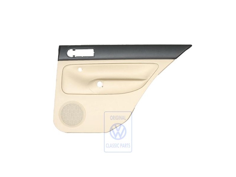 VW Original Revetement De Porte (Cuir) Noir/Beige Clair - 1J6867212BPLKY