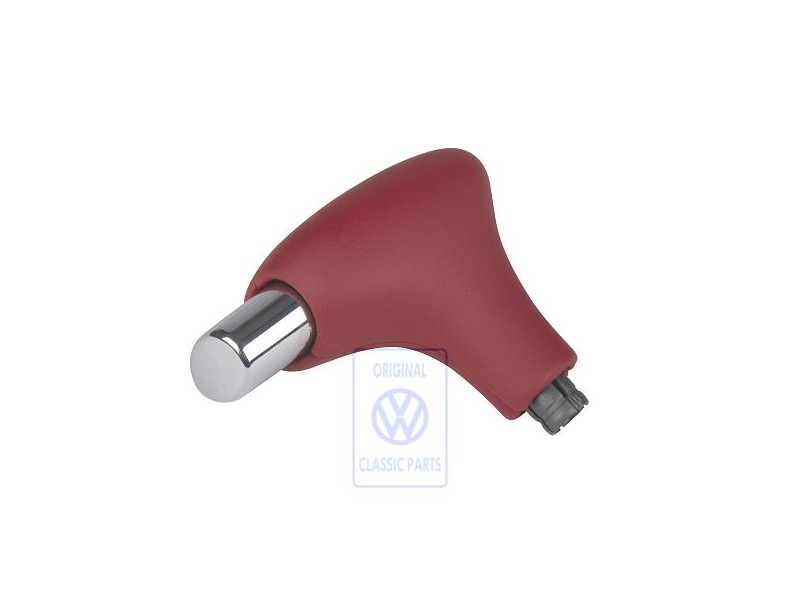 VW Original Poign.Levier Des Vitess.(Cuir) Rouge - 3B1713139N 52N