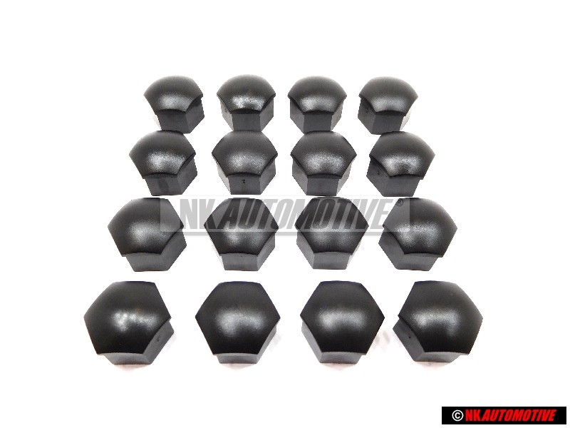 16x VW Original Capuchon De Boulon De Roue Noir - 321601173A 01C