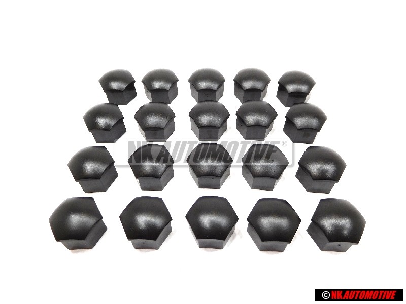 20x VW Original Capuchon De Boulon De Roue Noir - 321601173A 01C