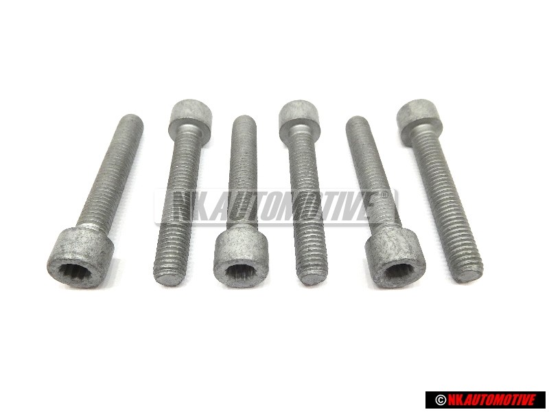 6x VW Original Vis A Tete Cylindrique Avec Empr. 
