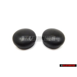 2x VW Original Capuchon Noir Satine - 1J0955205A 9B9